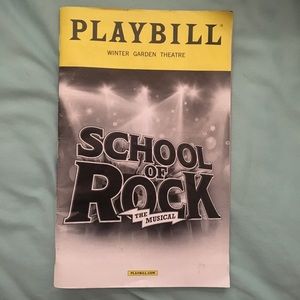BROADWAY School of Rock Playbill